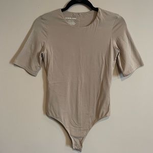 Everlane Short Sleeve Crew Neck Bodysuit Thong